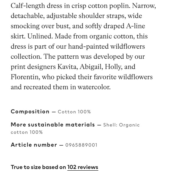 H&M Smocked Floral Dress - Picture 4 of 4